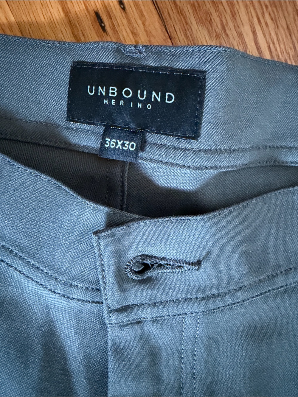 UNBOUND Merino Men's Gray Chinos - Classic Tailored Fit